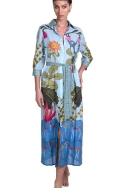 Strandkleid JUNGLE ATTITUDE Von Pin-Up Stars -Marlies Dekkers Verkaufsgeschäft strandkleid jungle attitude blau pa111a pin up stars 2 5