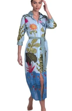 Strandkleid JUNGLE ATTITUDE Von Pin-Up Stars -Marlies Dekkers Verkaufsgeschäft strandkleid jungle attitude blau pa111a pin up stars 5