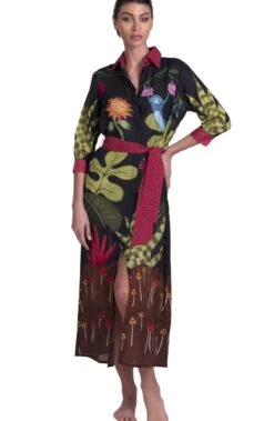 Strandkleid JUNGLE ATTITUDE Von Pin-Up Stars -Marlies Dekkers Verkaufsgeschäft strandkleid jungle attitude schwarz pa111a pin up stars 3 5
