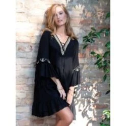 Tunikakleid NERO No. 2 Schwarz-gold Von Chiara Fiorini