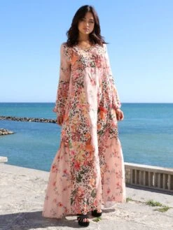 Seidenbatist Strandkleid FANTASIA ROSA Von Laetitia Beachwear -Marlies Dekkers Verkaufsgeschäft strandkleid seidenbatist rosa g142 laetitia beachwear