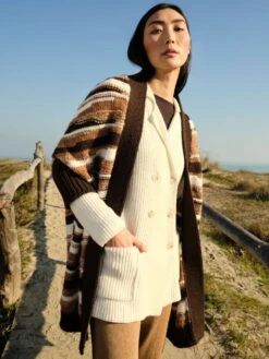 Strickjacke WOLLMIX Mit Knöpfen Von Chiara Fiorini -Marlies Dekkers Verkaufsgeschäft strickjacke wollmix panna cf1338 chiara fiorini 2