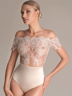 Kurzarm Stringbody Gold-creme Von Prelude Milano -Marlies Dekkers Verkaufsgeschäft string body satin spitze gold yh243n prelude milano 2