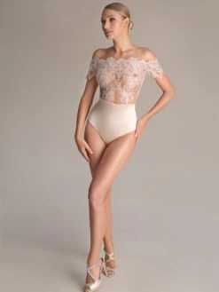 Kurzarm Stringbody Gold-creme Von Prelude Milano -Marlies Dekkers Verkaufsgeschäft string body satin spitze gold yh243n prelude milano 4
