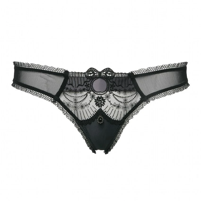 Spitzen-String TESSA Schwarz Von Escora 4 Spitzen-String TESSA Schwarz Von Escora – Bild 2