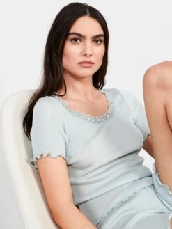 70% Seide 30% Baumwolle T-Shirt RIPP Von Eva B. Bitzer -Marlies Dekkers Verkaufsgeschäft t shirt crystal blue 27338233 jersey rip eva b bitzer 7 1 1