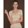 Merinowolle-Seide T-SHIRT Mit Spitze Von Artimaglia -Marlies Dekkers Verkaufsgeschäft t shirt wolle seide 67603mm beige artimaglia