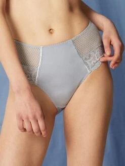 MAISON LEJABY Hoher Slip Mit Spitze GABY Von Maisonlejaby -Marlies Dekkers Verkaufsgeschäft taillenslip perlgrau 13864 gaby maison lejaby