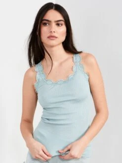 70% Seide 30% Baumwolle Unterhemd RIPP Von Eva B. Bitzer -Marlies Dekkers Verkaufsgeschäft top crystal blue 27338232 jersey rip eva b bitzer