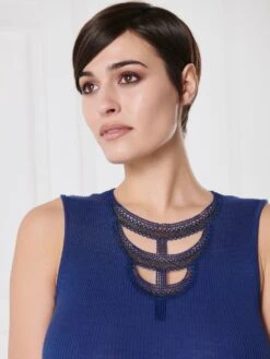 Merinowolle-Seide Trägertop Mit Glitzer Gerippt Von Oscalito -Marlies Dekkers Verkaufsgeschäft top lurex spitze blau 6660 oscalito