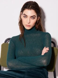 Rollkragenshirt KASCHMIR VISCOSE Von Chiara Fiorini -Marlies Dekkers Verkaufsgeschäft top rollkragen kaschmir viscose verde cf1318 chiara fiorini