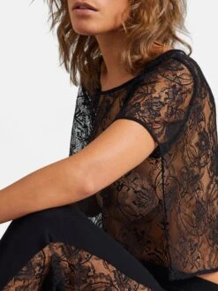 Spitzentop LAZY DAYS Mit Kurzen Ärmeln Von Aubade -Marlies Dekkers Verkaufsgeschäft top schwarz rl48 lazy days aubade 11