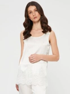 Seidentop Camisole SETA No. 11 Mit Spitze Von Chiara Fiorini -Marlies Dekkers Verkaufsgeschäft top seide elfenbein weiss gc189 chiara fiorini 2