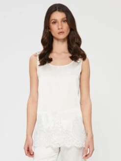 Seidentop Camisole SETA No. 11 Mit Spitze Von Chiara Fiorini -Marlies Dekkers Verkaufsgeschäft top seide elfenbein weiss gc189 chiara fiorini