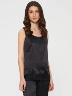 Seidentop Camisole SETA No. 11 Mit Spitze Von Chiara Fiorini -Marlies Dekkers Verkaufsgeschäft top seide schwarz gc189 chiara fiorini