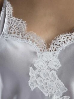 100% Seide Top SOIE D´AMOUR Mit Spitze Von Aubade -Marlies Dekkers Verkaufsgeschäft top seide silber ms38 soie d amour aubade 4 1