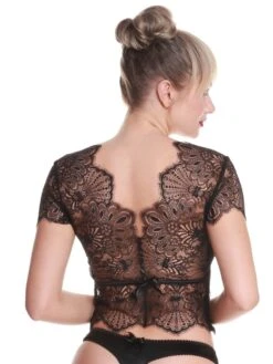 Spitze Kurzarm Top Von Prelude Milano -Marlies Dekkers Verkaufsgeschäft top spitze schwarz yl277 prelude milano 2 2