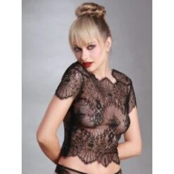 Spitze Kurzarm Top Von Prelude Milano