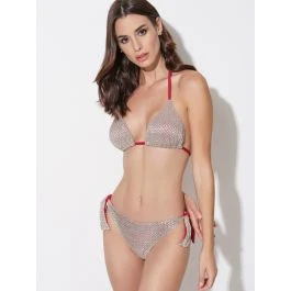 Triangel-Bikini ISLAND Gold-purpur Von Ritratti Mare 3 Triangel-Bikini ISLAND Gold-purpur Von Ritratti Mare