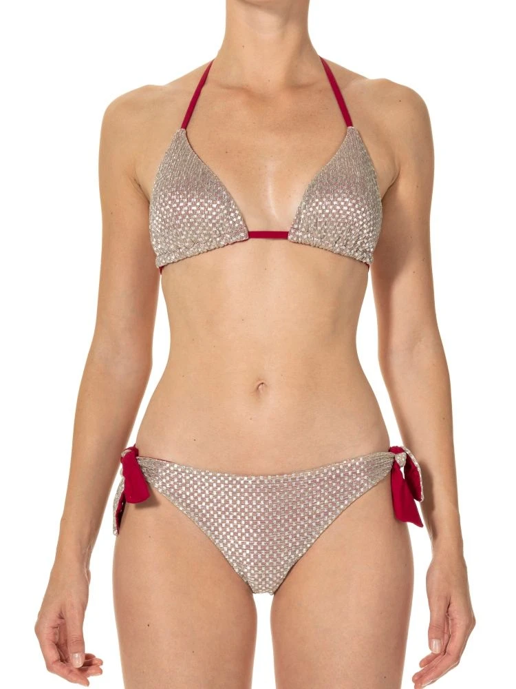 Triangel-Bikini ISLAND Gold-purpur Von Ritratti Mare 6 Triangel-Bikini ISLAND Gold-purpur Von Ritratti Mare – Bild 4