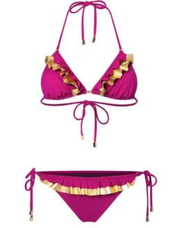 Triangel Bikini GOLDEN SUNSET WAVES Von Eniqua -Marlies Dekkers Verkaufsgeschäft triangel bikini pink golden sunset wave 3201701 eniqua 1