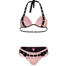 Triangel Bikini BELT EYES PINK BLACK Von Eniqua 3 Triangel Bikini BELT EYES PINK BLACK Von Eniqua