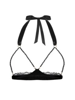 Ouvert Triangel-BH GEISHA SG Mit Schmuck-Kristallen Von Cadolle -Marlies Dekkers Verkaufsgeschäft triangle geisha perles noir 4500ab cadolle 2 1