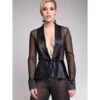 Chiffon Blazer VIOLA Schwarz Von Diamor -Marlies Dekkers Verkaufsgeschäft tuell satin blazer viola schwarz 1691 d219 diamor 4