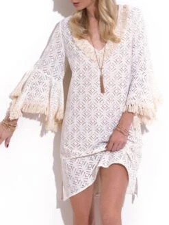 Tunika Aus Baumwoll-Spitze ECRU Von Chiara Fiorini -Marlies Dekkers Verkaufsgeschäft tunika creme cf9838 chiara fiorini 3