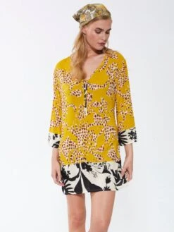 Viscose Tunika SANTORINI Maisgelb Von Fürstenberg -Marlies Dekkers Verkaufsgeschäft tunika mais bunt 278 31605 fuerstenberg