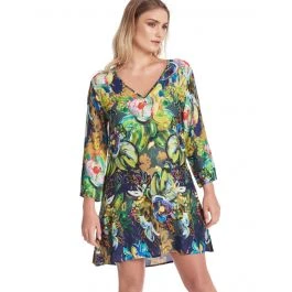 Viscose Tunika FLORENCE Grün-bunt Von Gattina 3 Viscose Tunika FLORENCE Grün-bunt Von Gattina