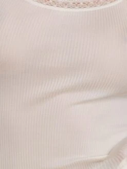 Merinowolle-Seide UNTERHEMD Gerippt Mit Spitze Von Artimaglia -Marlies Dekkers Verkaufsgeschäft unterhemd wolle seide 30202 sl weiss artimaglia