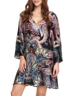 Viscose Tunika ORNELLA Aubergine-bunt Von Gattina -Marlies Dekkers Verkaufsgeschäft viscose tunika bunt ornella 390443 paisley gattina 1