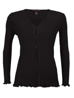 Merinowolle-Seide CARDIGAN Gerippt Von Artimaglia -Marlies Dekkers Verkaufsgeschäft wolle seide cardigan 43804 schwarz artimaglia 4 1 2