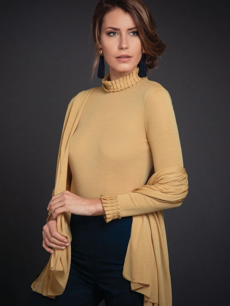 Merinowolle-Seide STOLA Schultertuch Von Artimaglia 10 Merinowolle-Seide STOLA Schultertuch Von Artimaglia – Bild 8