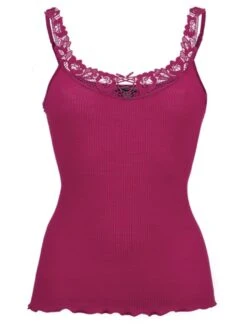 Merinowolle-Seide TRÄGER-TOP Mit Spitze Von Artimaglia -Marlies Dekkers Verkaufsgeschäft wolle seide shirt 67601 beere artimaglia