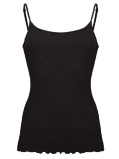 Merinowolle-Seide SPAGHETTI-TOP Gerippt Von Artimaglia -Marlies Dekkers Verkaufsgeschäft wolle seide top 43901 schwarz artimaglia 1